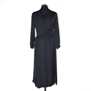 Free People Blossom New Day Tunic Slit Dress Long Sleeve embroidered